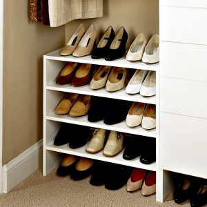 DIY Closet Shoe Storage Idea - Thistlewood Farm